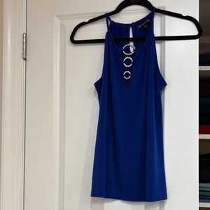 INC International Concepts Royal Blue Halter Top